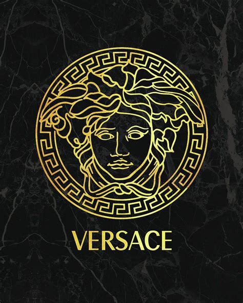 black and gold versace logo|versace black and white logo.